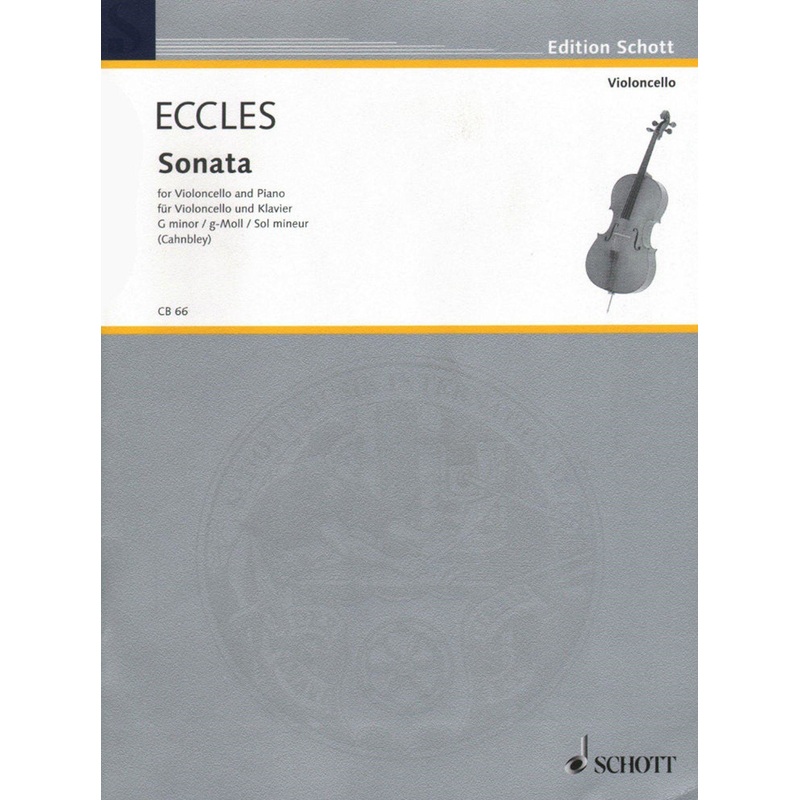 Eccles, Sonata in G Minor for Cello and Piano (Schott)