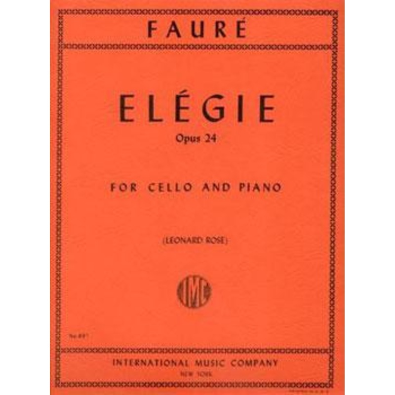 Faure, Elegie Op. 24 for Cello and Piano (IMC)