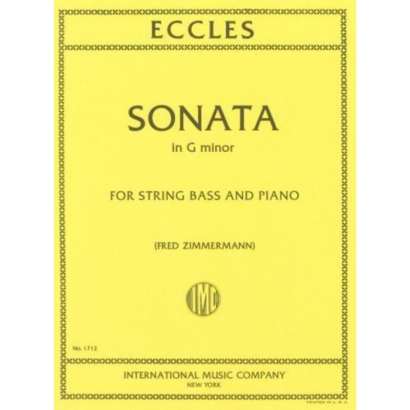 Eccles, Sonata in G Minor for Double Bass and Piano (IMC)