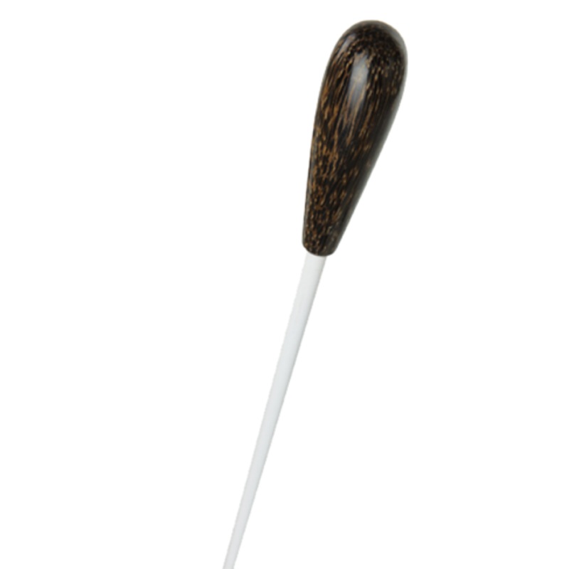 TAKT Baton 15 – White Stick with Large Plain Tigerwood Handle 15