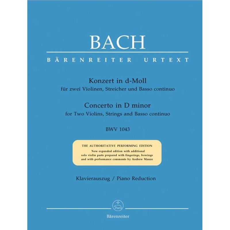 Bach, J.S., Concerto in D Minor for Two Violins BWV 1043 (Barenreiter)