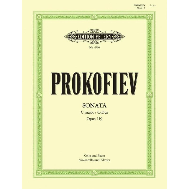 Prokofiev, Sonata in C Op. 119 for Cello and Piano (Peters)