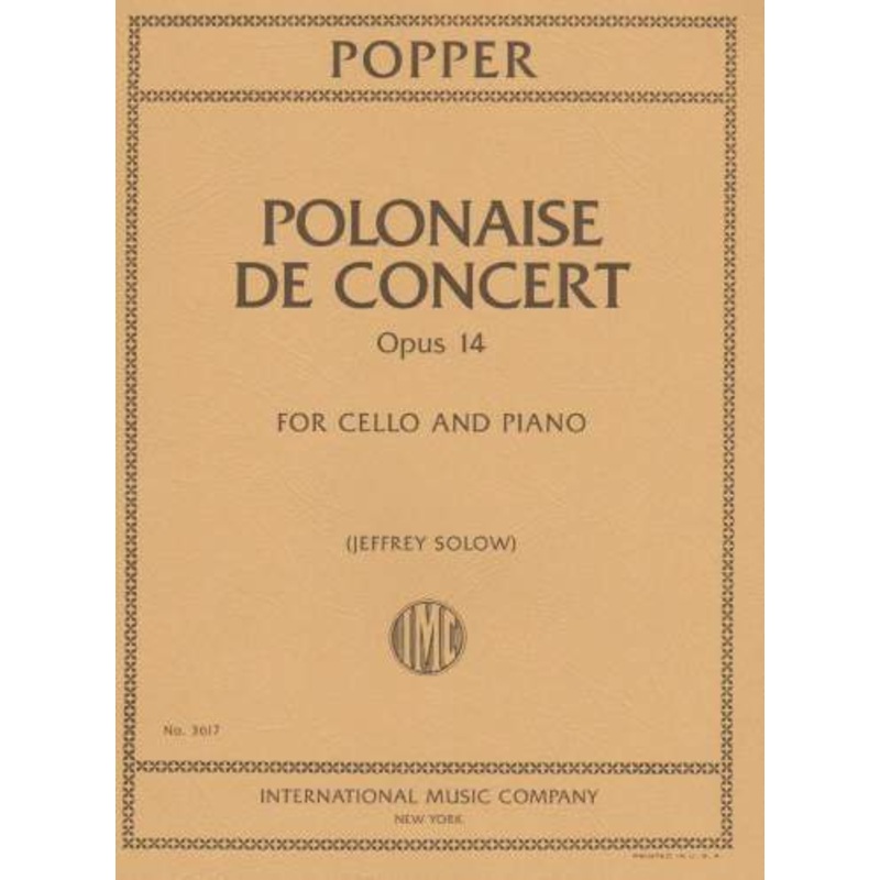 Popper, Polonaise de Concert Op. 14 for Cello and Piano (IMC)