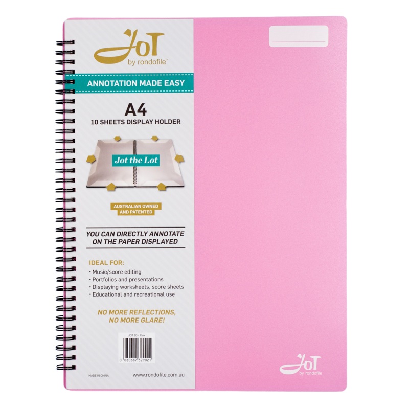 Rondofile Jot with Pink Cover (10 sheets)
