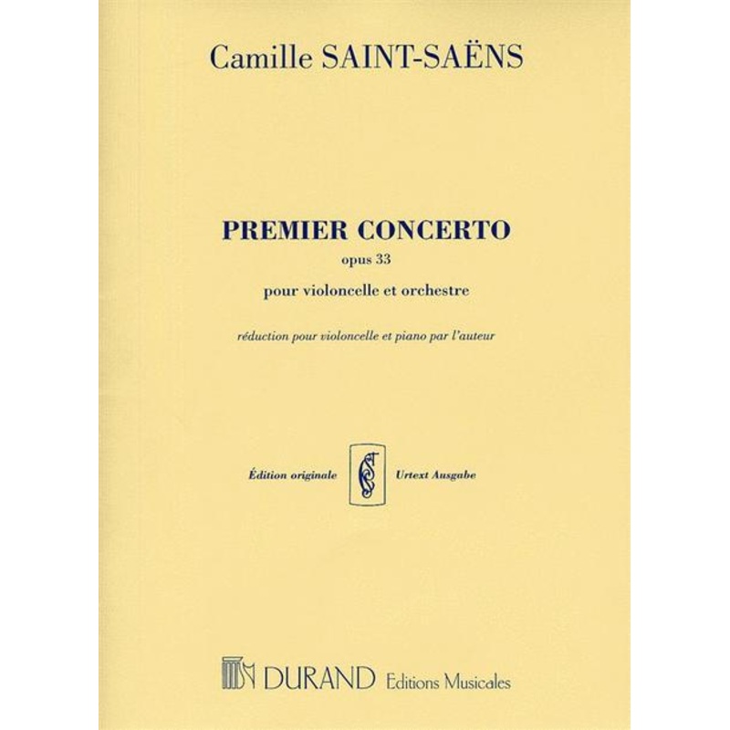 Saint Saens, Concerto in A Minor Op. 33 No. 1 for Cello and Piano (Durand)