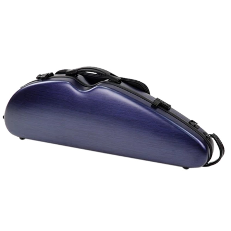 HQ Polycarbon Violin Case Half Moon 4/4 – Brushed Blue