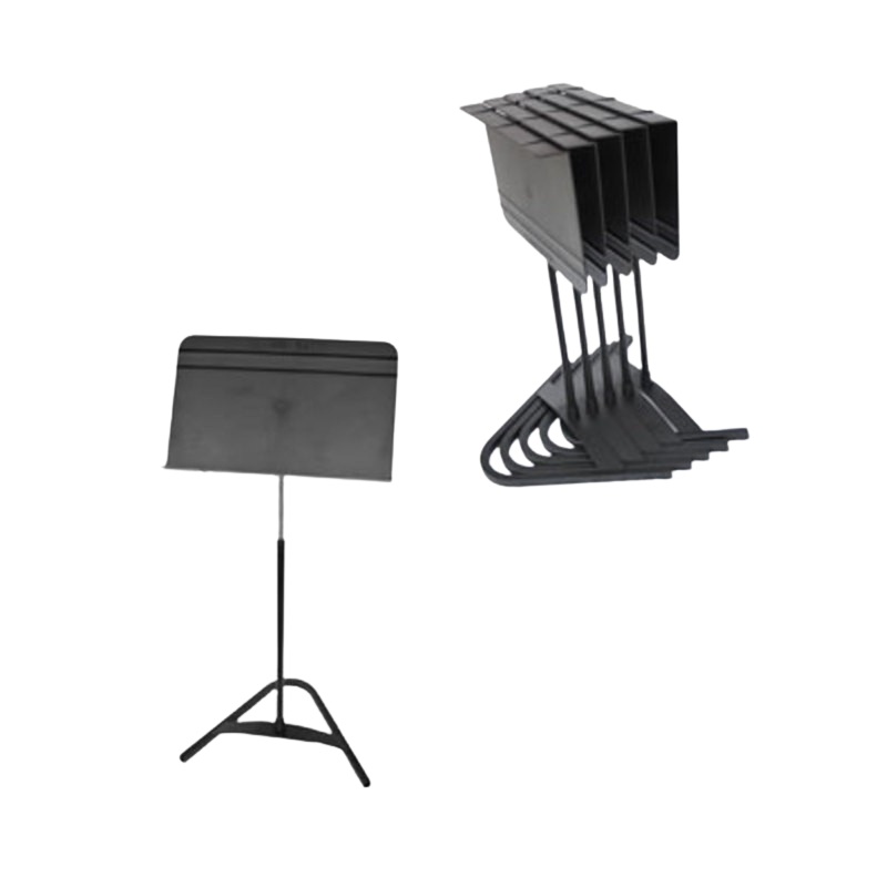 Manhasset Harmony Concertino ABS Desk Set of 6 Music Stands Black