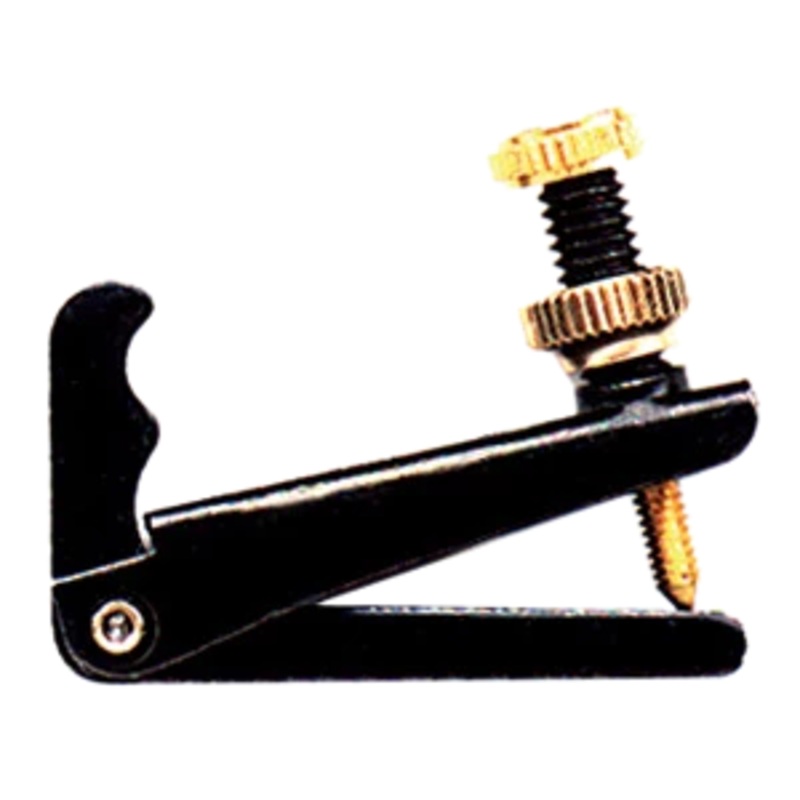 Violin String Adjuster Black with Gold Screw 3/4-4/4