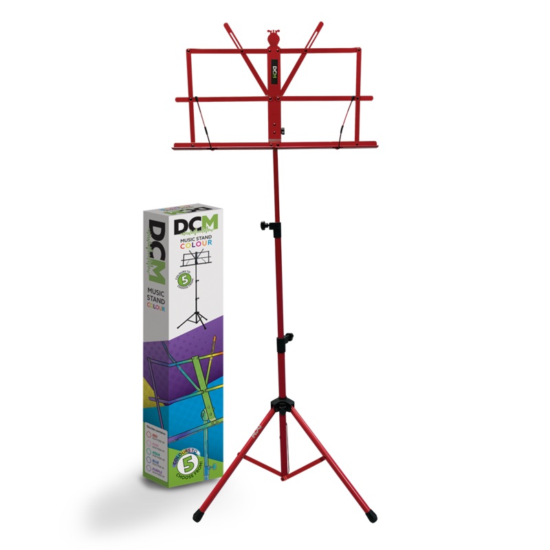 DCM Folding Music Stand with Bag Red