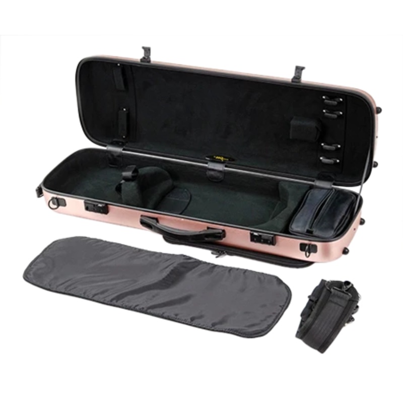 HQ Polycarbon Violin Case Oblong 4/4 – Rose Gold