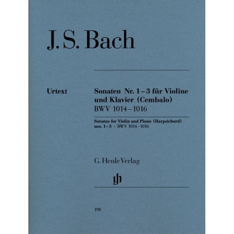 Bach, J.S., 3 Sonatas BWV 1014-1016 for Violin and Piano (Henle)