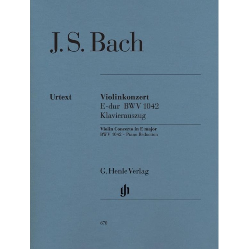 Bach, J.S., Concerto in E BWV 1042 for Violin and Piano (Henle)