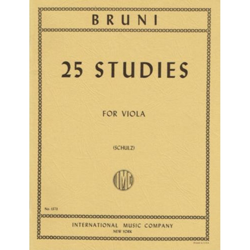 Bruni, 25 Studies for Viola (IMC)