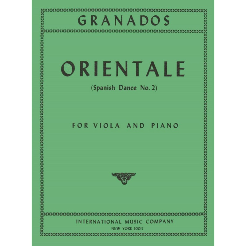 Granados, Orientale for Viola and Piano (IMC)