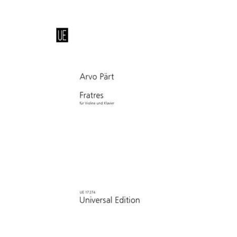 Part, Fratres for Violin and Piano (Universal)