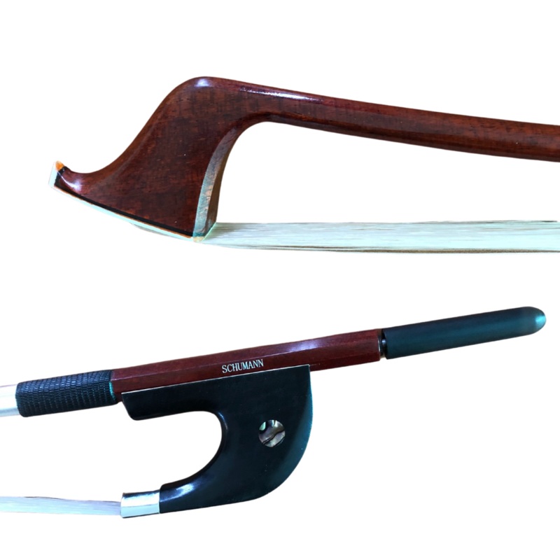 Schumann Carbon Fibre with Pernambuco Finish Double Bass Bow German 3/4