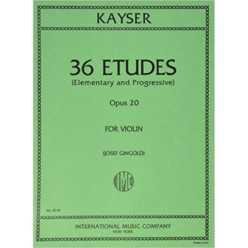 Kayser, 36 Studies Op. 20 for Violin (IMC)