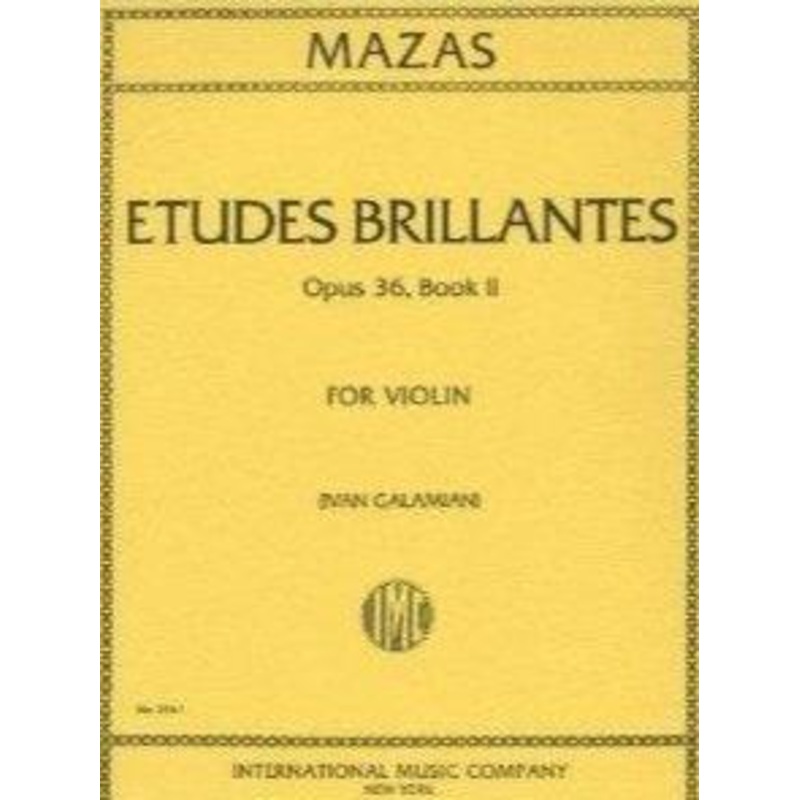 Mazas, Etudes Brillantes Op. 36 Book 2 for Violin (IMC)