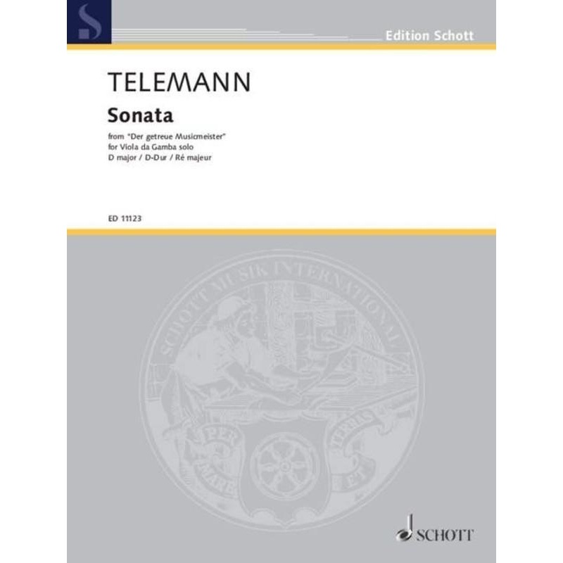 Telemann, Sonata in D for Viola and Piano (Schott)