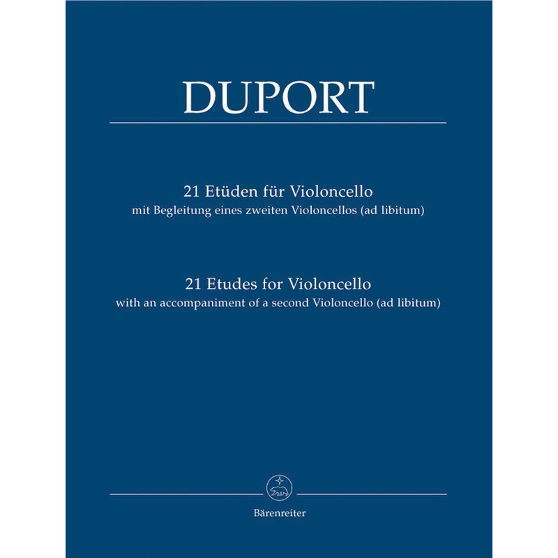 Duport, 21 Etudes for Cello (Barenreiter)