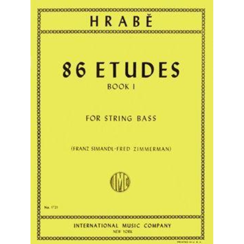 Hrabe, 86 Etudes Book 1 for Double Bass (IMC)