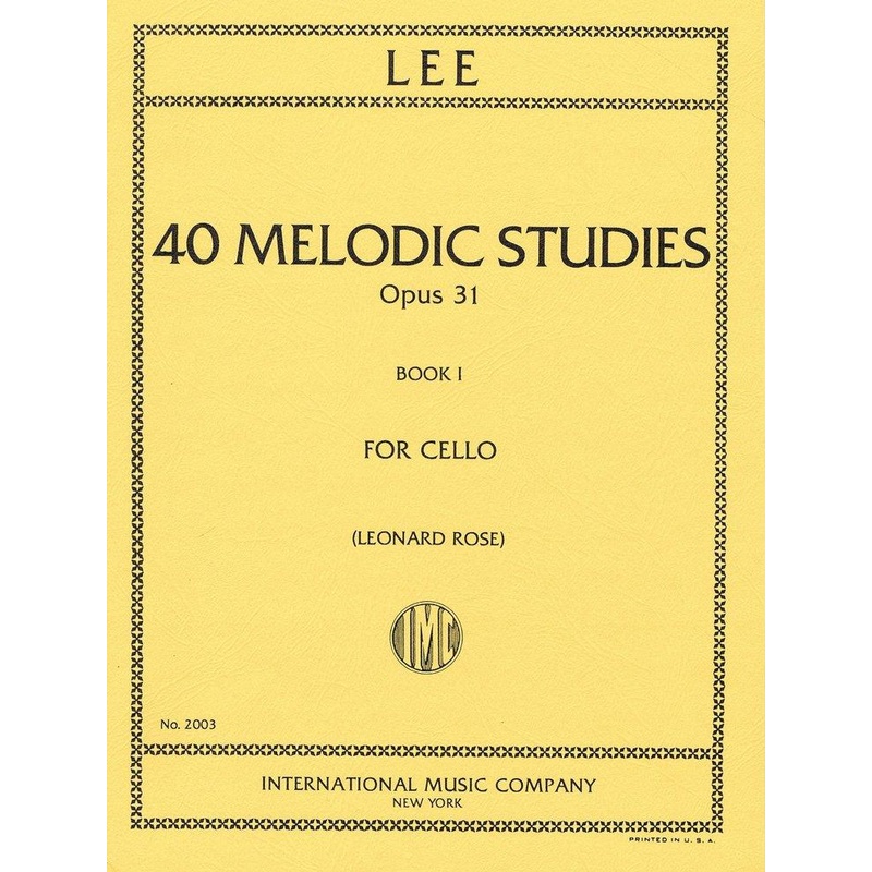 Lee, 40 Melodic and Progressive Studies for Cello Op. 31 Volume 1 (IMC)