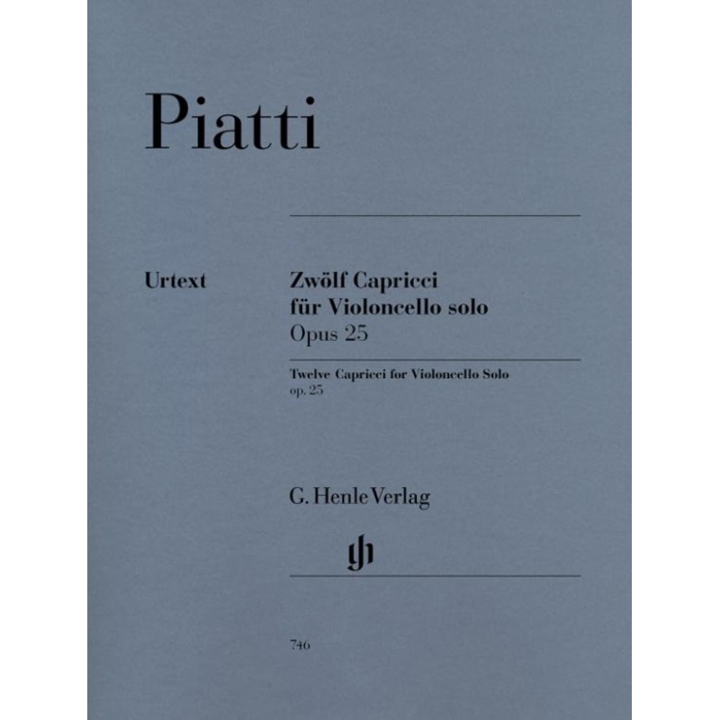 Piatti, 12 Caprices Op. 25 for Cello (Henle)