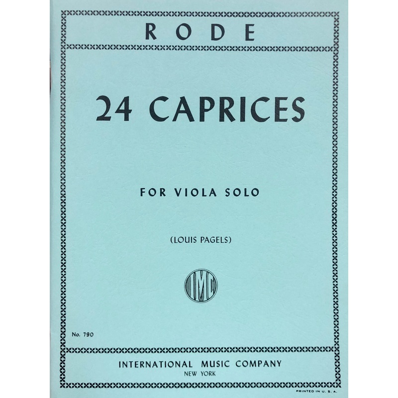 Rode, 24 Caprices for Viola (IMC)