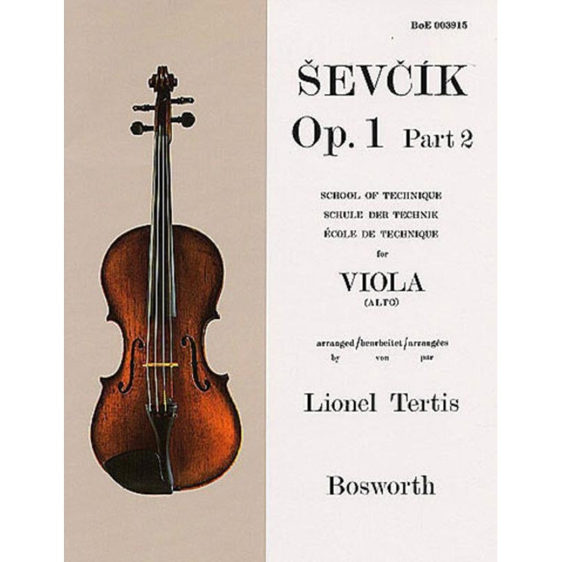 Sevcik, Op. 1 Part 2 for Viola (Bosworth)