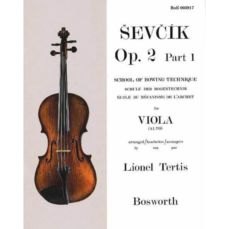 Sevcik, Op. 2 Part 1 for Viola (Bosworth)