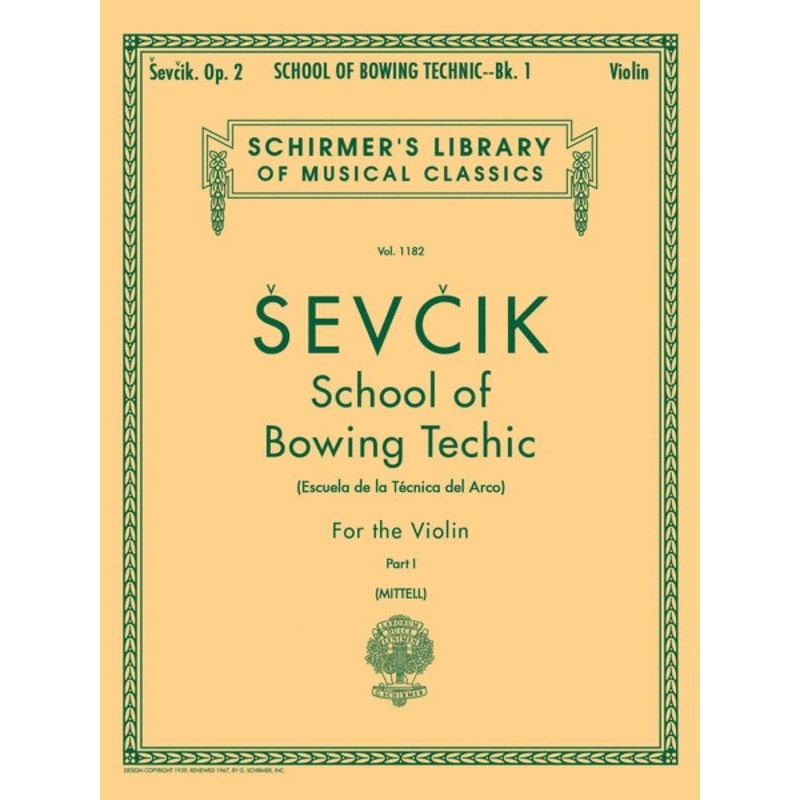 Sevcik, Op. 2 Part 1 for Violin (Schirmer)