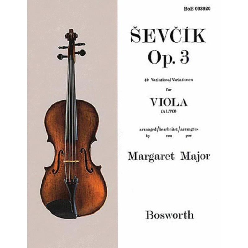 Sevcik, Op. 3 for Viola (Bosworth)