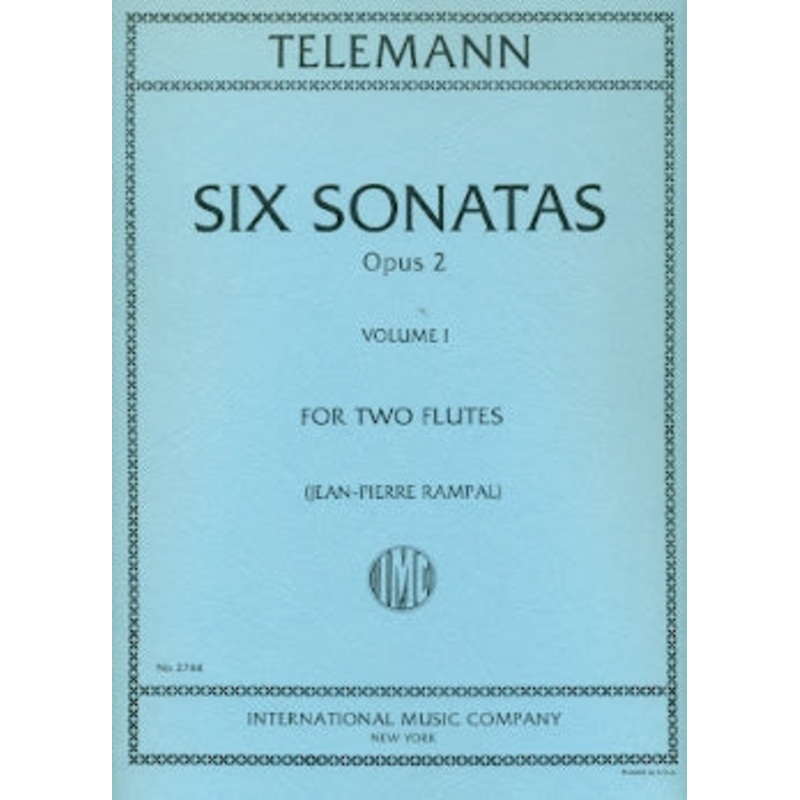 Six Sonatas, Op. 2 – Volume 1 (Two Flutes)