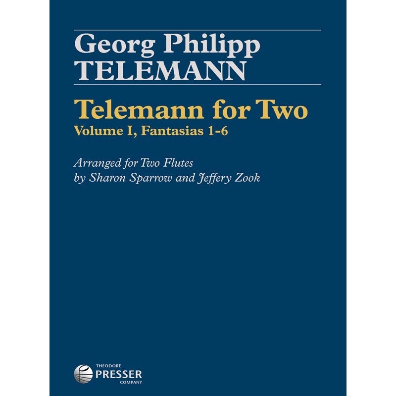 Telemann for Two: Volume 1, Fantasias 1-6 (Two Flutes)