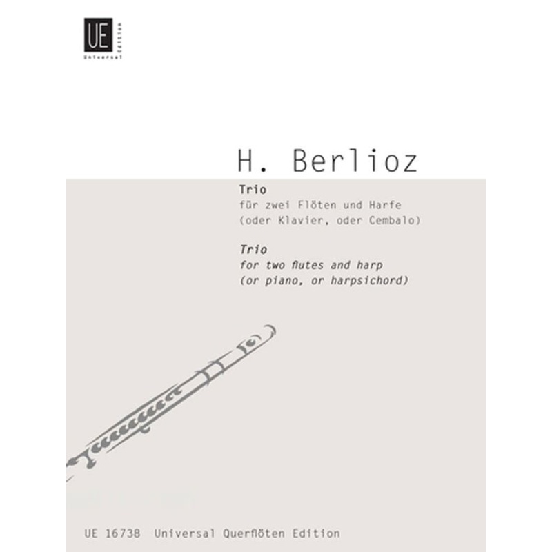 Trio for two flutes and harp (or piano)