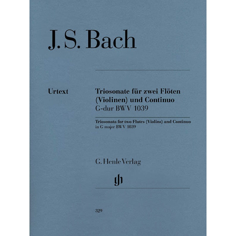 Trio Sonata in G Major, BWV 1039 – Urtext (Two Flutes and Piano)