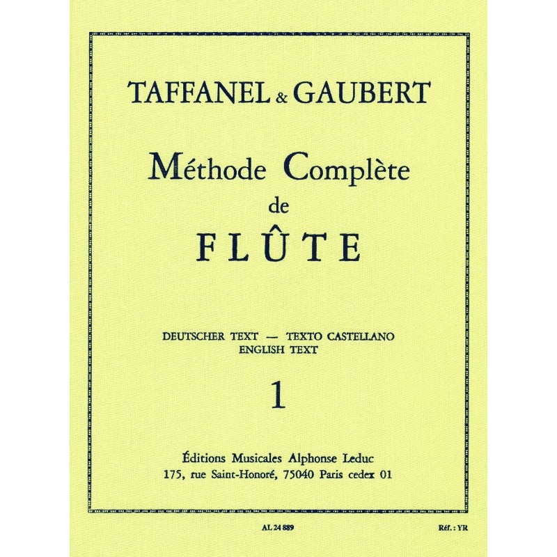Paul Taffanel Et Philippe Gaubert – Mthode Complte De Flte, Vol. 1