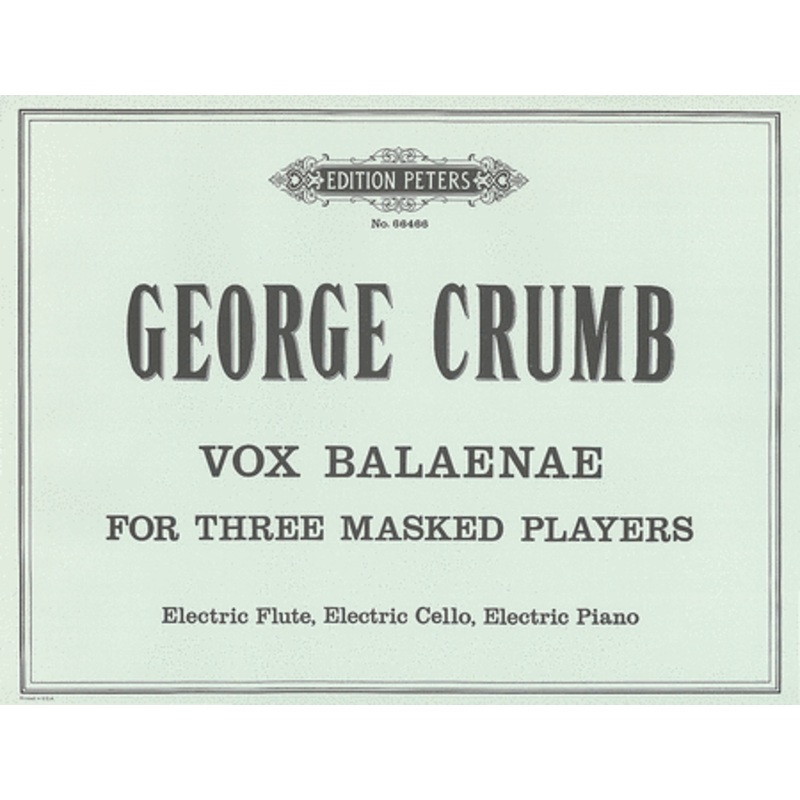 Vox Balaenae (Voice of the Whale) for Three Masked Players (Flute, Cello, Piano)