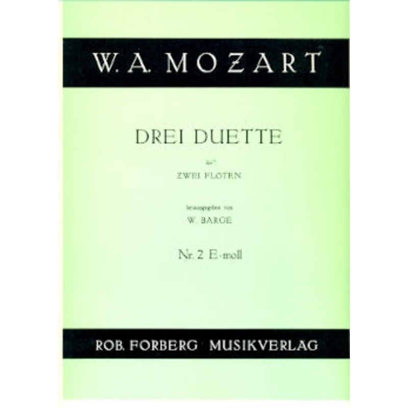 Duets (3) for Flutes: No. 2 in E Minor