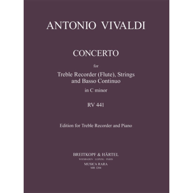 Flute Concerto in C minor RV 441 (Full Score)