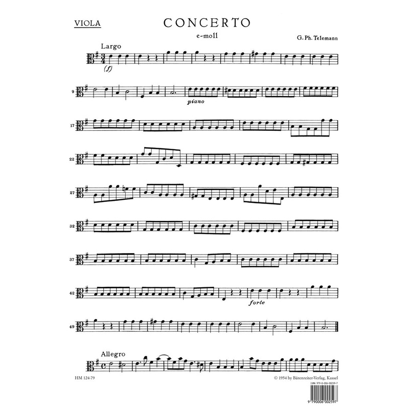 HM00124-79 Telemann Concerto Viola Part