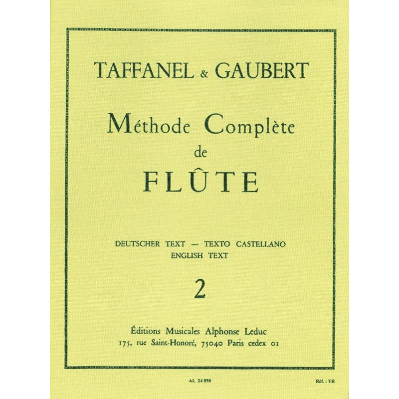 Paul Taffanel Et Philippe Gaubert – Mthode Complte De Flte, Vol. 2