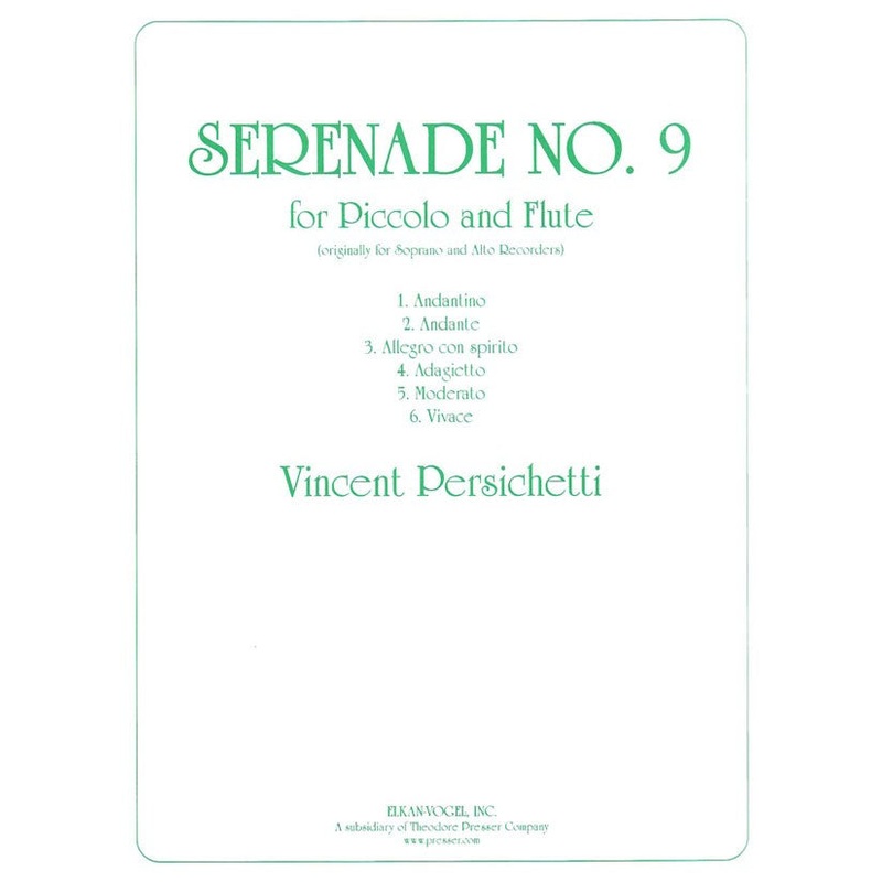 Serenade No. 9, Opus 71 (Two Flutes)