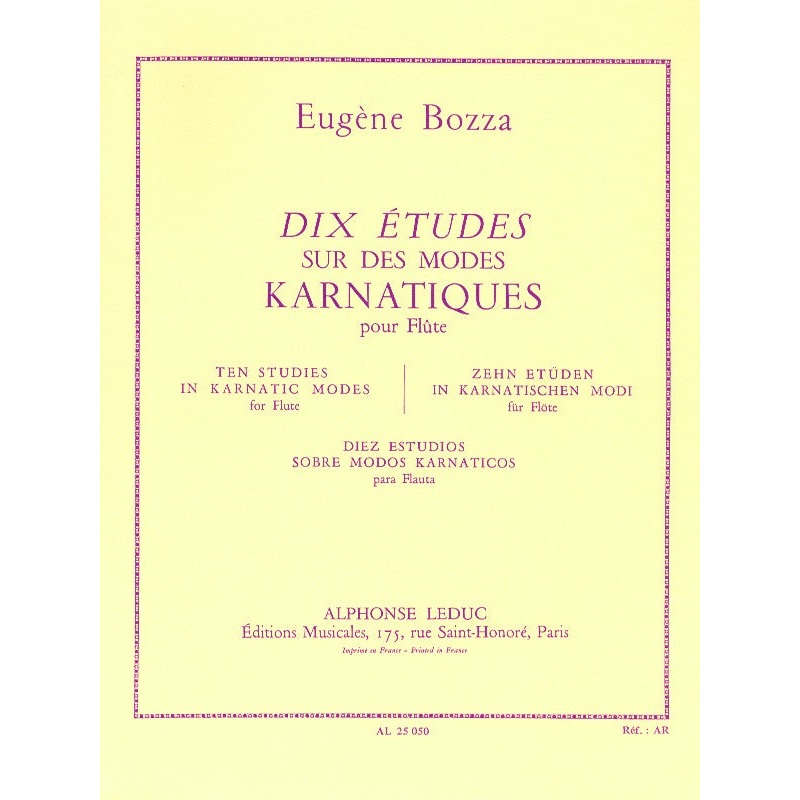 10 Etudes sur des Mdes karnatiques