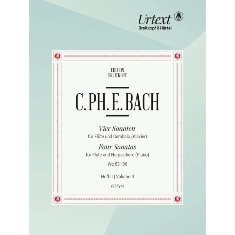 4 Sonatas (Wq. 83 – Wq. 86), Volume 2 (Flute and Piano)