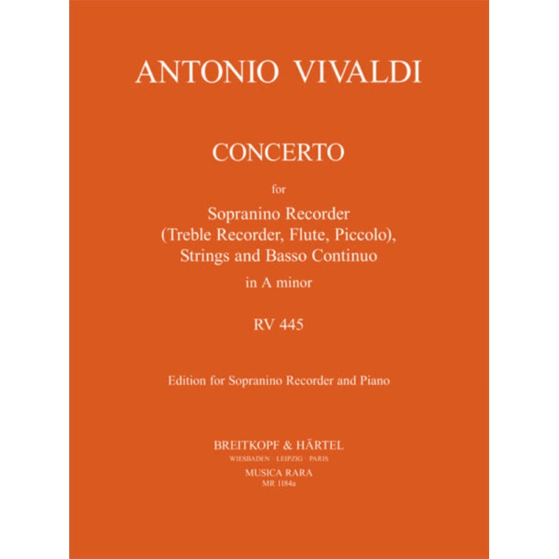 Concerto in A minor, RV 445 (Full Score and Parts)