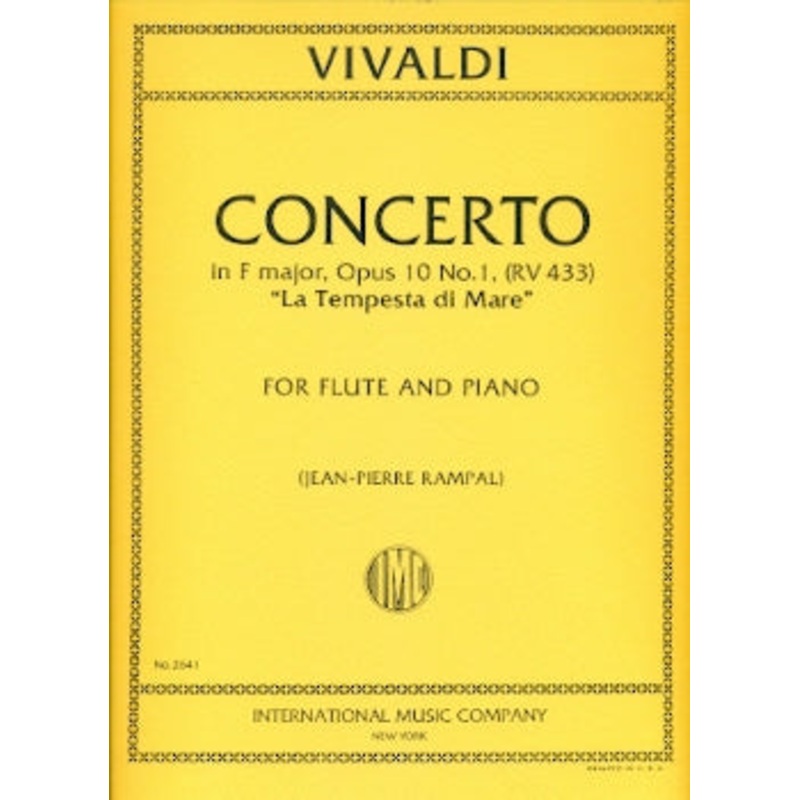 Concerto in F Major, RV433, La Tempesta di Mare (Flute and Piano)