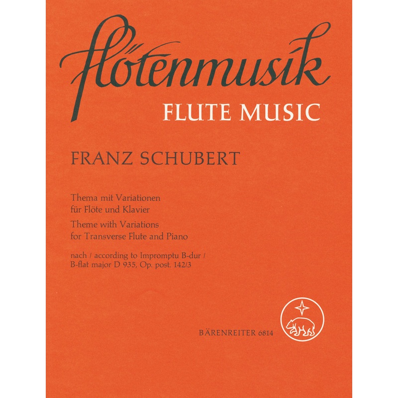 Theme with Variations, op. post.142/3 (Flute and Piano)