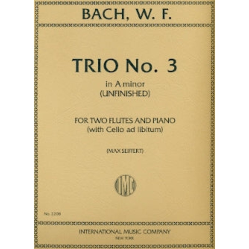 Trio No. 3 in A minor, F. 49 (Unfinished) (Two Flutes)