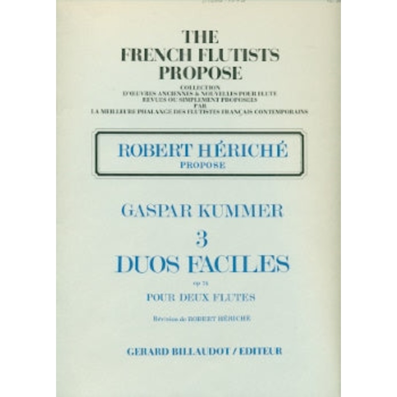 3 Duos Faciles Op. 4 (2 Flutes)